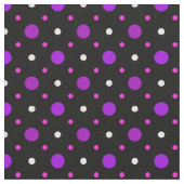Black Pink Paars Spot Polka Dot Pattern Stof (Close Up)