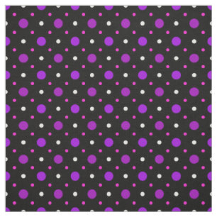 Black Pink Paars Spot Polka Dot Pattern Stof