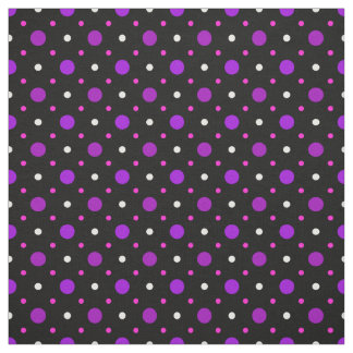 Black Pink Paars Spot Polka Dot Pattern Stof