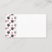 Black Pink Paw Print Dog Eigenaar Puppy Lover Pets Plaatskaartje (Voorkant)