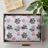 Black Pink Paw Print Dog Eigenaar Puppy Lover Pets Tissuepapier (Geschenk)