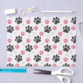 Black Pink Paw Print Dog Eigenaar Puppy Lover Pets Tissuepapier (Craft)