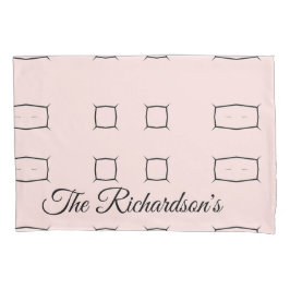 Black Pink Personalized Geometric Minimal Bedding Kussensloop