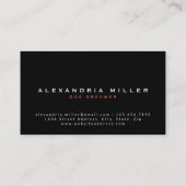 Black Pink Puppy Dog Paw Print Patroon Visitekaartje (Achterkant)