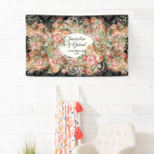 Black Pink  Rose Bouquet Vrijgezellenfeest Spandoek (Insitu)