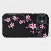 Black Pink Sakura japanese design: Case-Mate iPhone Case (Achterkant (horizontaal))