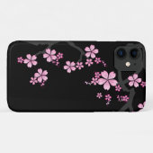 Black Pink Sakura japanese design: Case-Mate iPhone Case (Achterkant (horizontaal))