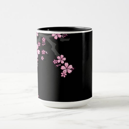 Black Pink Sakura japanese design: Mok (Midden)