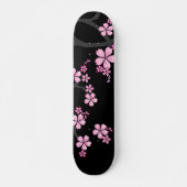 Black Pink Sakura japanese design: Persoonlijk Skateboard (Voorkant)