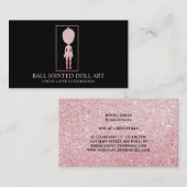 Black Pink Sculpt Doll Collector Visitekaartje (Voorkant / Achterkant)