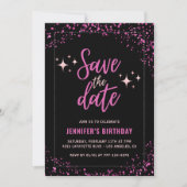 Black Pink Sla de datum op 88ste verjaardag Kaart (Voorkant)