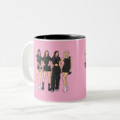 Black Pink special Mug Tweekleurige Koffiemok (Voorkant links)