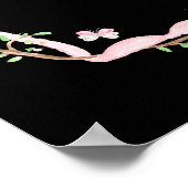 Black Pink Spring Garden Baby shower Welkomstbord Poster (Hoek)