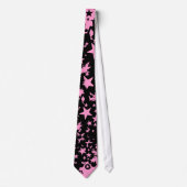 Black & Pink Star Stropdas (Voorkant)
