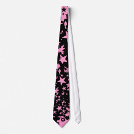 Black & Pink Star Stropdas