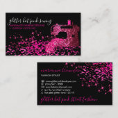 Black Pink Tailor Mode Stylist Quilting Sewing Visitekaartje (Voorkant / Achterkant)