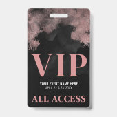 Black Pink VIP Evenement Badge (Achterkant)