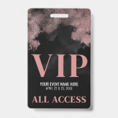 Black Pink VIP Evenement Badge (Voorzijde)