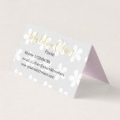 Black Pink White Daisy Florist Professional Visitekaartje (Achterkant)