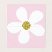 Black Pink White Daisy Florist Professional Visitekaartje (Binnenkant ongevouwen)