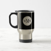 Black Pinstripe Monogram Mok (Links)