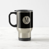 Black Pinstripe Single Monogram Mok (Links)