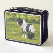 Black Pinto Piebald Gypsy Vanner Draft Horse (Achterkant)