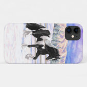 Black Pinto Piebald Gypsy Vanner Draft Horse Case-Mate iPhone Case (Achterkant (horizontaal))