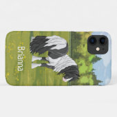 Black Pinto Piebald Gypsy Vanner Draft Horse Case-Mate iPhone Case (Achterkant (horizontaal))