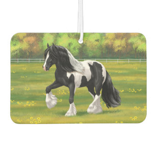 Black Pinto Piebald Gypsy Vanner Draft Horse Luchtverfrisser