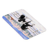 Black Pinto Piebald Gypsy Vanner Draft Horse Magneet (Rechterzijde)