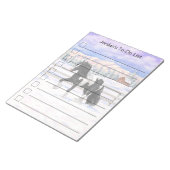 Black Pinto Piebald Gypsy Vanner Draft Horse Notitieblok (Schuin)