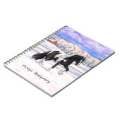 Black Pinto Piebald Gypsy Vanner Draft Horse Notitieboek (Linkerzijde)