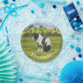 Black Pinto Piebald Gypsy Vanner Draft Horse Papieren Bordje (Feest)