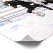 Black Pinto Piebald Gypsy Vanner Draft Horse Poster (Hoek)