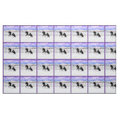 Black Pinto Piebald Gypsy Vanner Draft Horse Stof (Yard (91,4 cm))