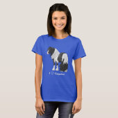 Black Pinto Piebald Gypsy Vanner Draft Horse T-shirt (Voorkant volledig)