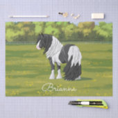 Black Pinto Piebald Gypsy Vanner Draft Horse Tissuepapier (Craft)