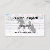 Black Pinto Piebald Gypsy Vanner Draft Horse Visitekaartje (Achterkant)