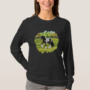 Black Pinto Piebald Gypsy Vanner Irish Cob Draft H T-shirt