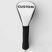 BLACK Piping Custom Golf Driver Headcover Blank (Voorkant)