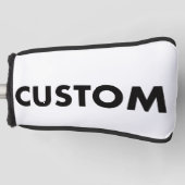 BLACK Piping Custom Golf Putter Headcover Blank (Voorkant)