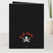 Black Pirate Crossbones-Kaart Kaart (Achterkant)
