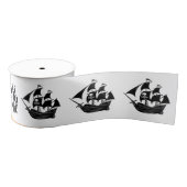 Black Pirate Ship Skull Crossbones DIY-kleuren Grosgrain Lint (Spoel)
