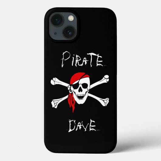Black Pirate Skull Crossbones iPhone Hoesje Hoesje (Achterkant)