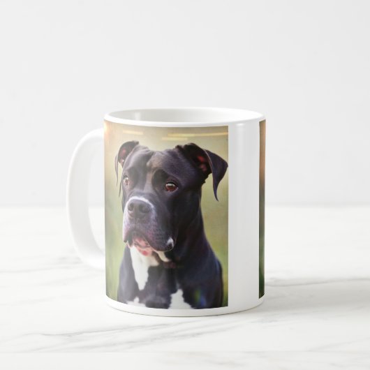 Black Pit Bull Koffiemok (Voorkant links)