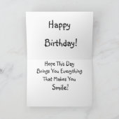 Black Pitbull Birthday Kaart (Binnen)