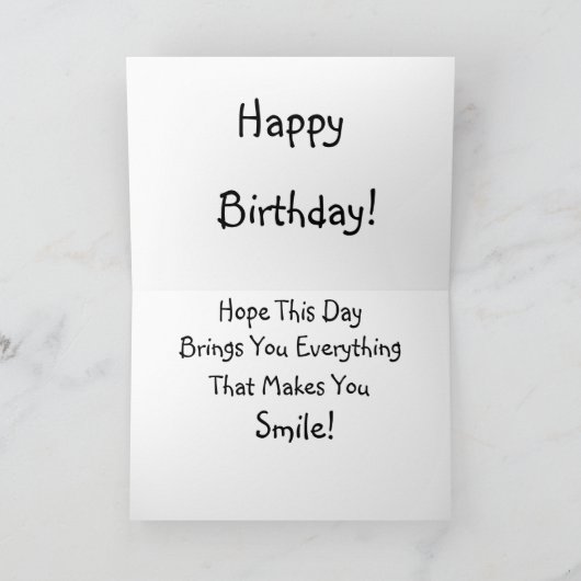 Black Pitbull Birthday Kaart (Binnen)