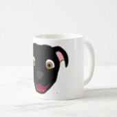 Black Pitbull Face Koffiemok (Voorkant rechts)