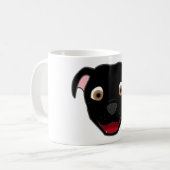Black Pitbull Face Koffiemok (Voorkant links)